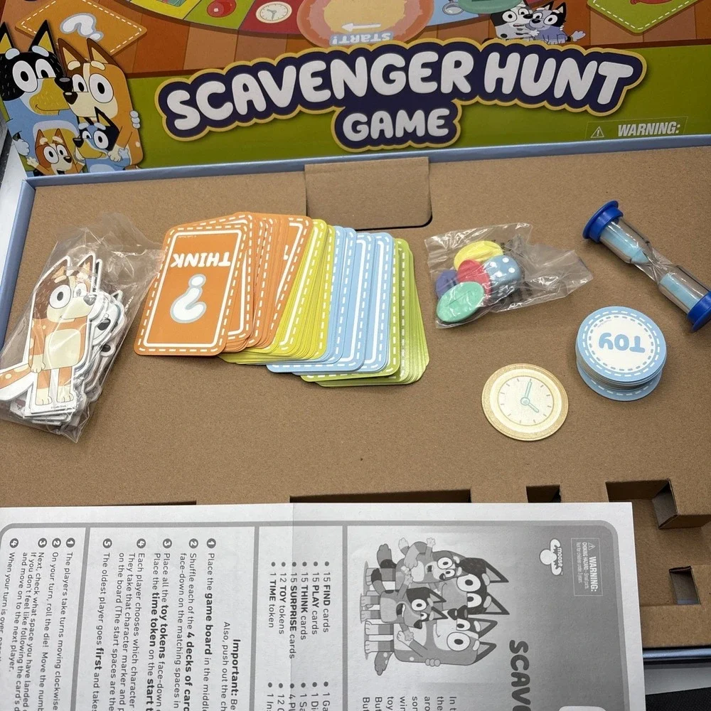 Bluey Scavenger Hunt Game Moose Toys Cooperative Board Game 2-4 Players Ages 3+